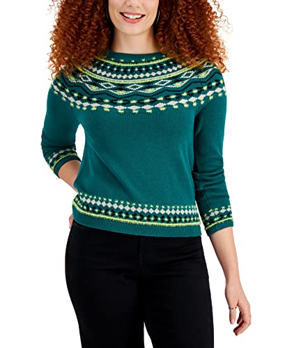 Style & Co Fair Isle Crewneck Sweater