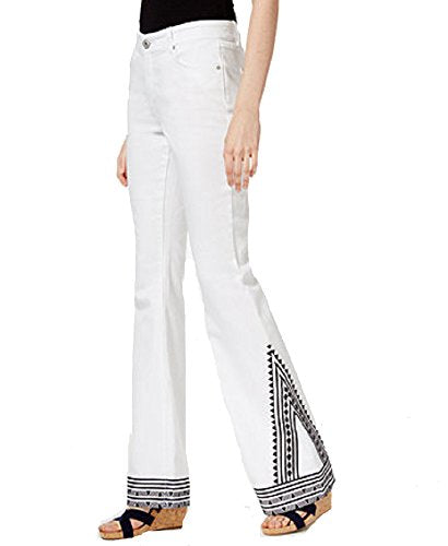 INC International Concepts Embroidered Flared Jeans