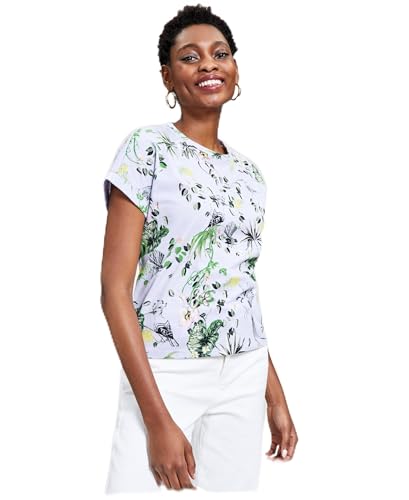 INC International Concepts Cotton Cuffed Sleeve T-Shirt