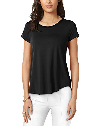 Alfani Satin Trim High Low T-Shirt In