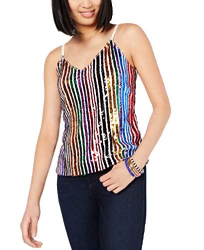 INC Rainbow Sequined Top