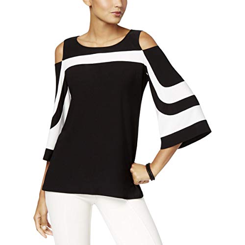 Colorblocked Cold-Shoulder Top