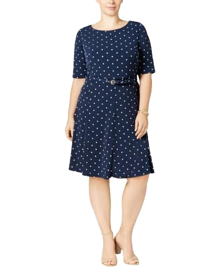 Charter Club Plus Size Belted A Line Dress