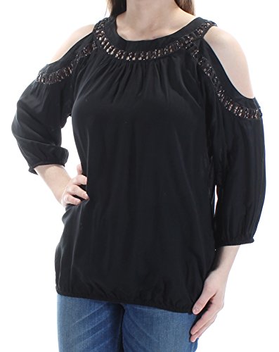 INC International Concepts Beaded Cold Shoulder Top