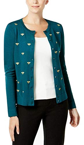 Charter Club Embroidered Long Sleeve Cardigan