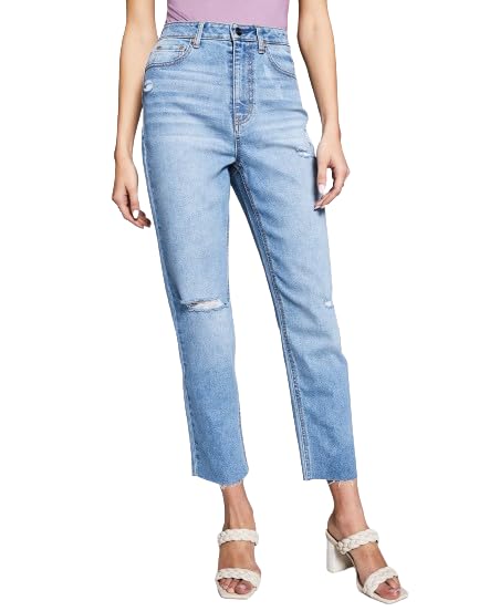 Now This Womens Ripped Mom Jeans