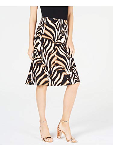 INC Animal-Print Trumpet Skirt