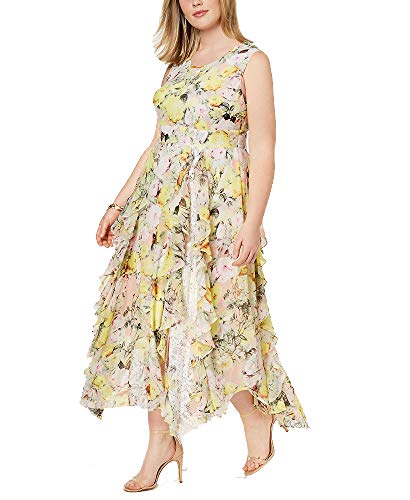 Plus Size Ruffled Lace Maxi Dress