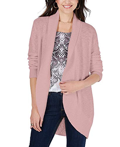 Style & Co Shawl Lapel Open Front Cardigan