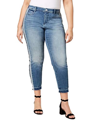 Plus Size Side Stripe Skinny Jeans