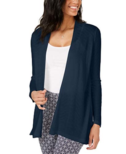 Charter Club Geo Stitch Open Front Cardigan