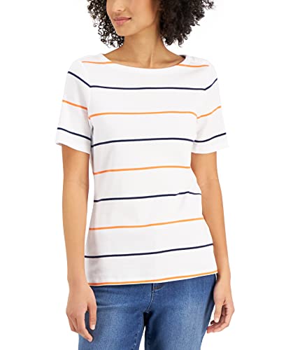 Charter Club Petite Cotton Striped Top