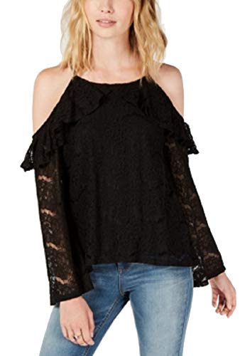 by Ikeddi Juniors' Lace Cold-Shoulder Top