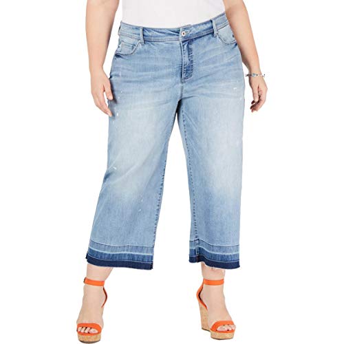 Plus Size Cropped Culotte Jeans