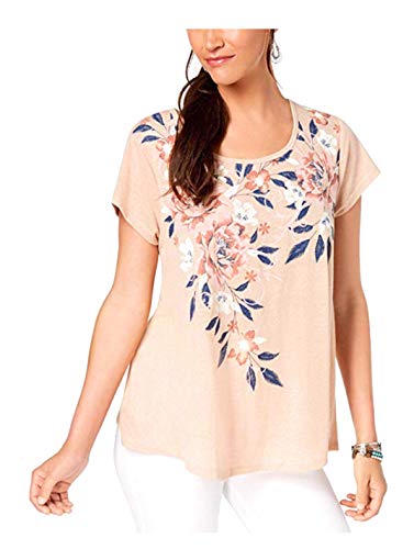 Petite Placed-Print Swing T-Shirt