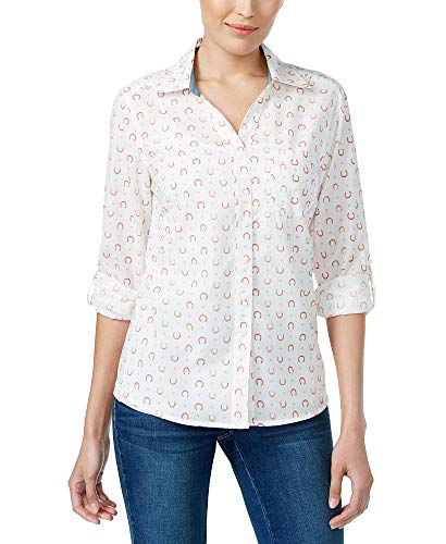 Style & Co Petite Cotton Printed Shirt