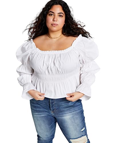 Now This Trendy Plus Size Ruched Poplin Shirt