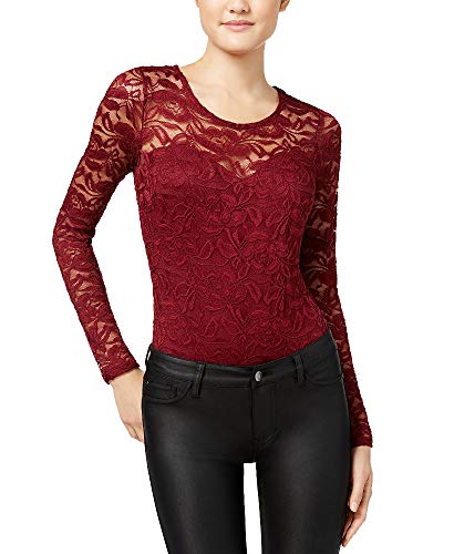 Material Girl Juniors Illusion Lace Bodysuit