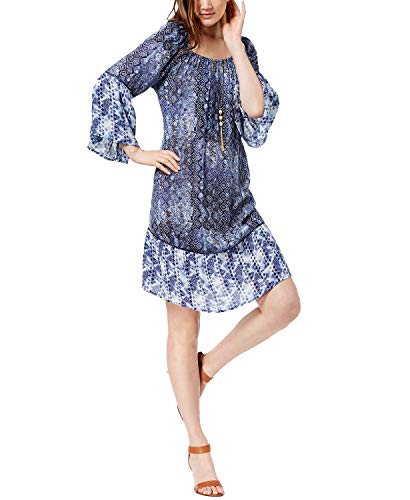 Style & Co Petite Printed Off The Shoulder Dress