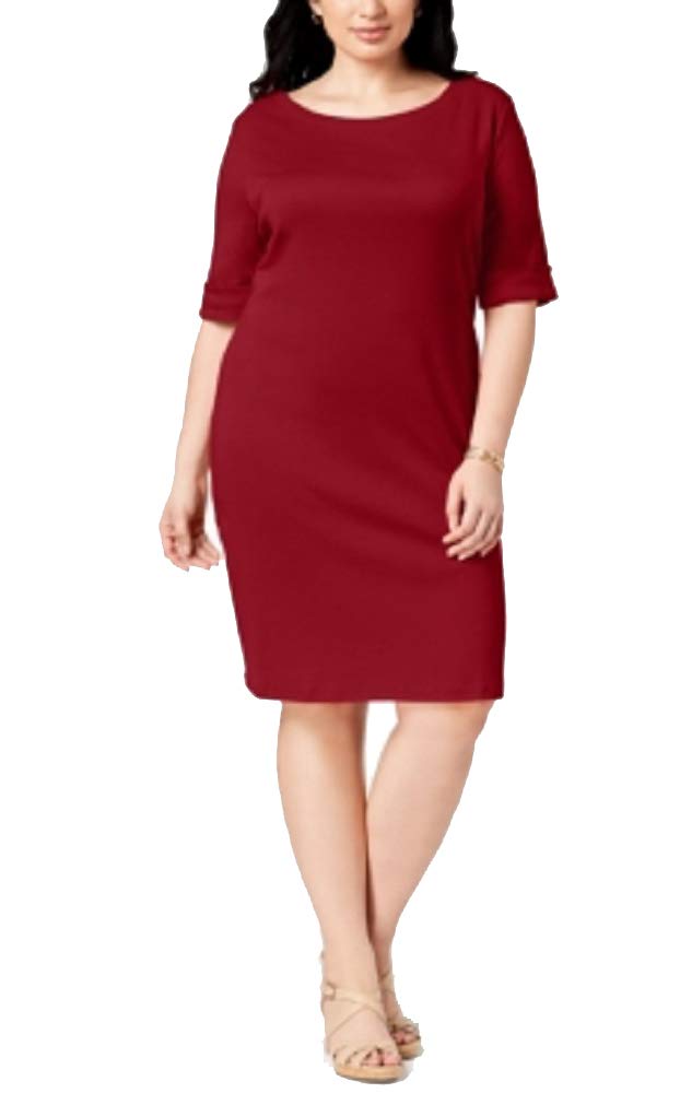 Plus Size Cotton Shift Dress