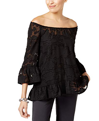 Style & Co Petite Burnout Off The Shoulder Top