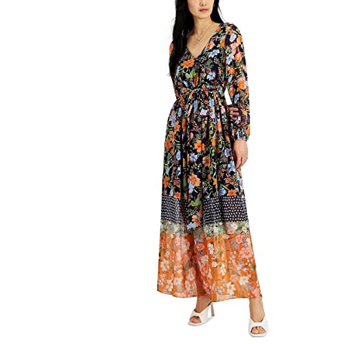 INC International Concepts Womens Printed Chiffon Maxi Dress