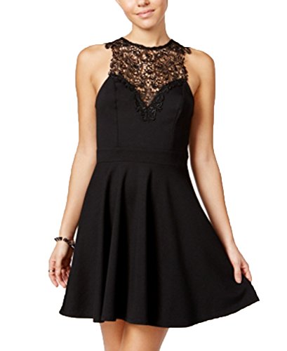 Material Girl Juniors Lace Panel Skater Dress