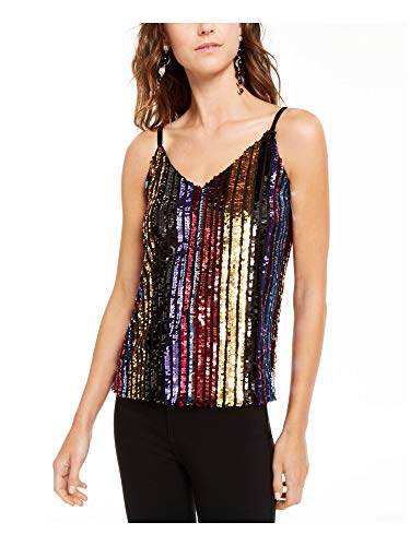 INC Rainbow Sequined Top