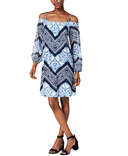 INC Petite Printed Off-The-Shoulder Dress