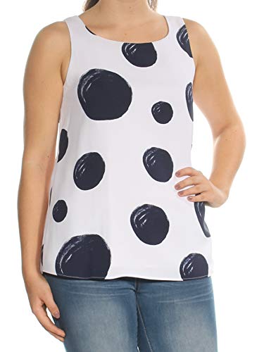 Alfani Petite Dot Print Asymmetrical Top