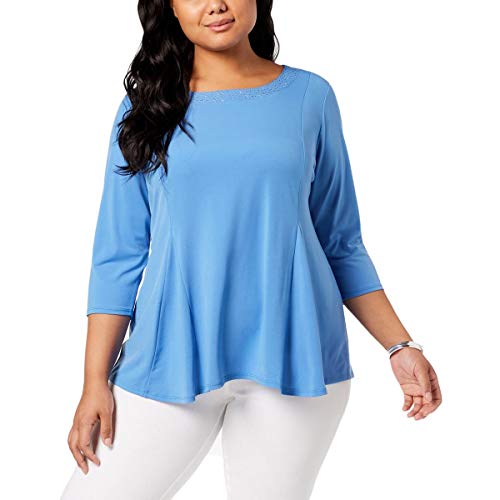 NY Collection Plus Size Studded Swing Tunic