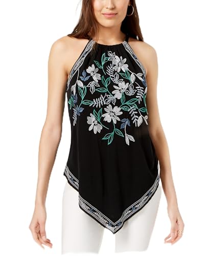 Alfani Chain Neck V Hem Top