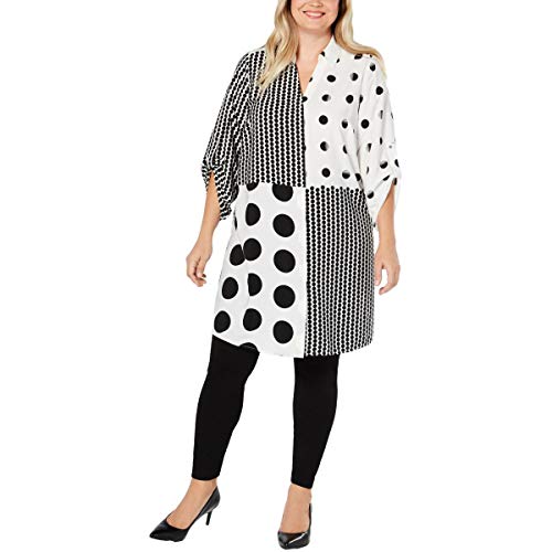 Alfani Plus Size Mixed Print Super Tunic