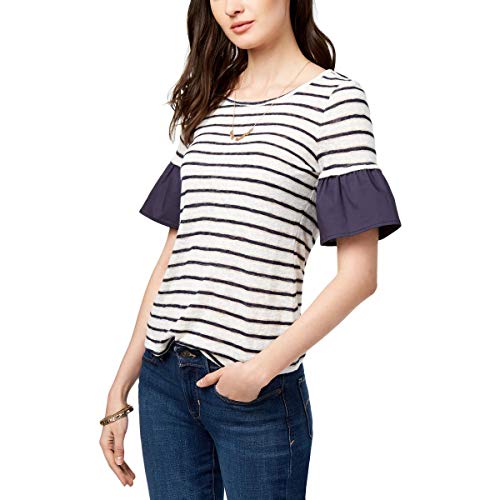 Maison Jules Striped Contrast Top