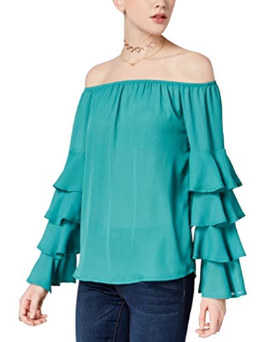 Say What Juniors Tiered Sleeve Off The Shoulder Top