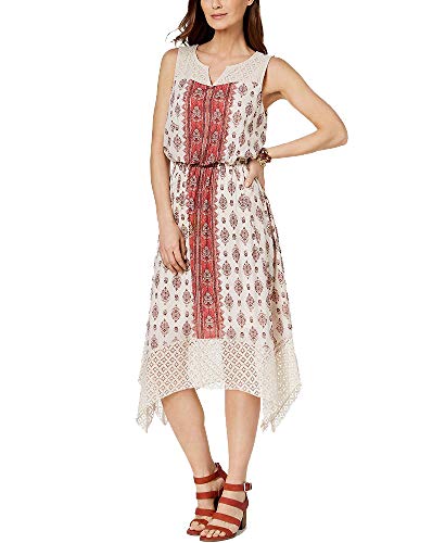 Style & Co Lace Trim Midi Dress