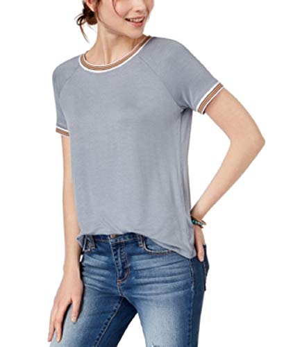 Hippie Rose Juniors Crew Neck Ringer T-Shirt