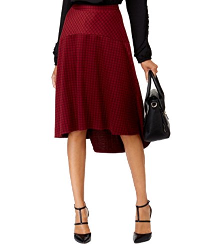 NY Collection Plaid High Low Skirt
