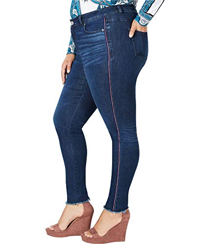 I.N.C. Plus Size Side-Stripe Skinny Jeans