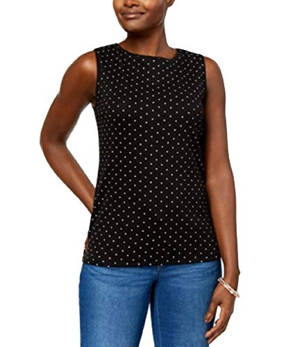 Karen Scott Sleeveless Polka Dot Top