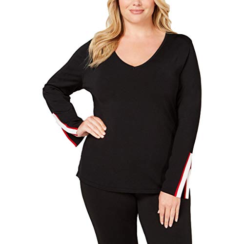 Plus Size Varsity Stripe Sweater