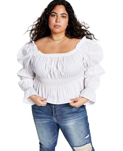 Now This Trendy Plus Size Ruched Poplin Shirt