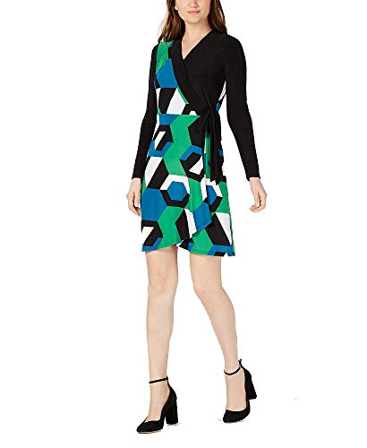 Colorblocked Wrap Dress