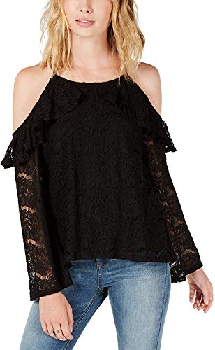 by Ikeddi Juniors' Lace Cold-Shoulder Top