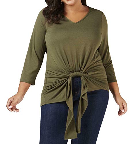 Plus Size Gathered-Front Top