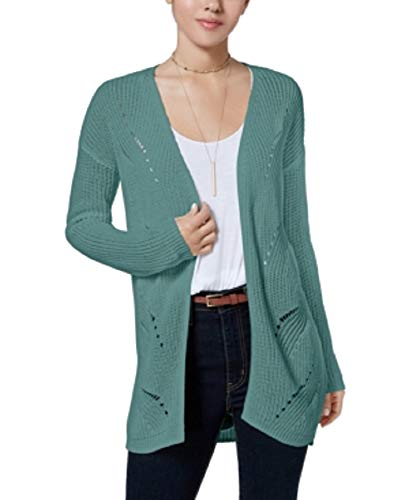 Hippie Rose Juniors Laced Back Open Front Cardigan