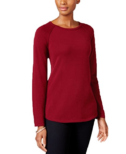 Karen Scott Cotton Curved Hem Sweater