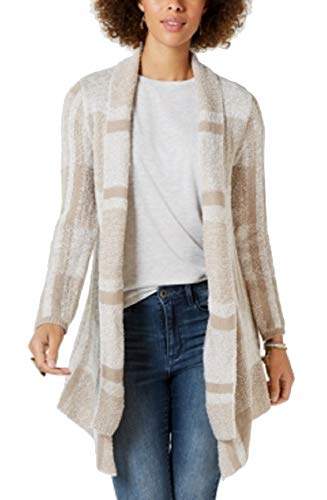 Petite Plaid Boucle Cardigan