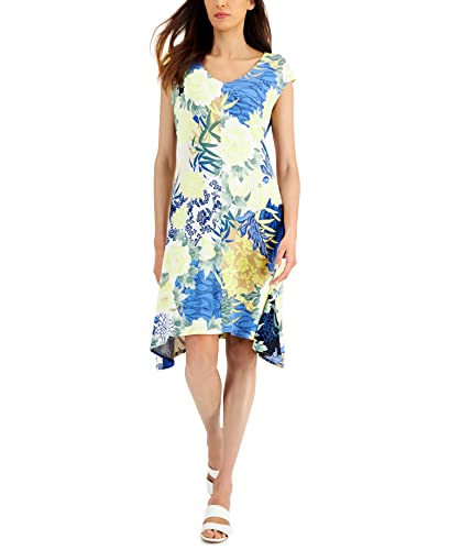 JM Collection Womens Floral Jacquard Dress