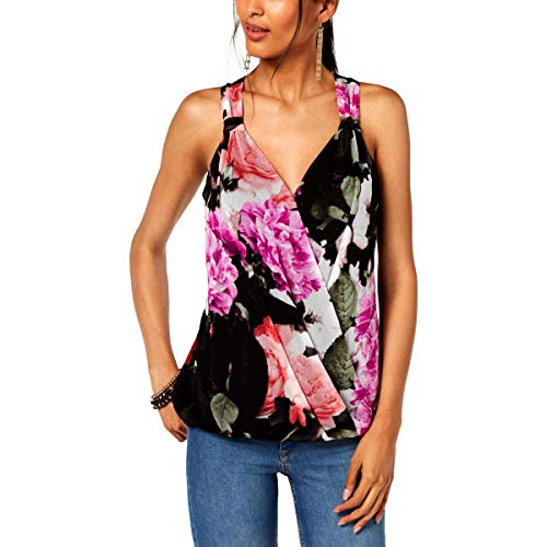 Printed Surplice Neck Top